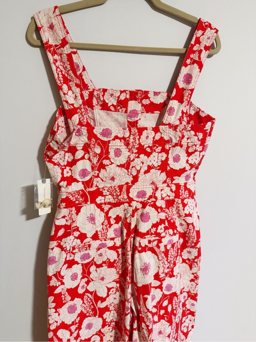 Maeve by Anthropologie - The Colette Red Floral Jumpsuit - Picture 8 of 8